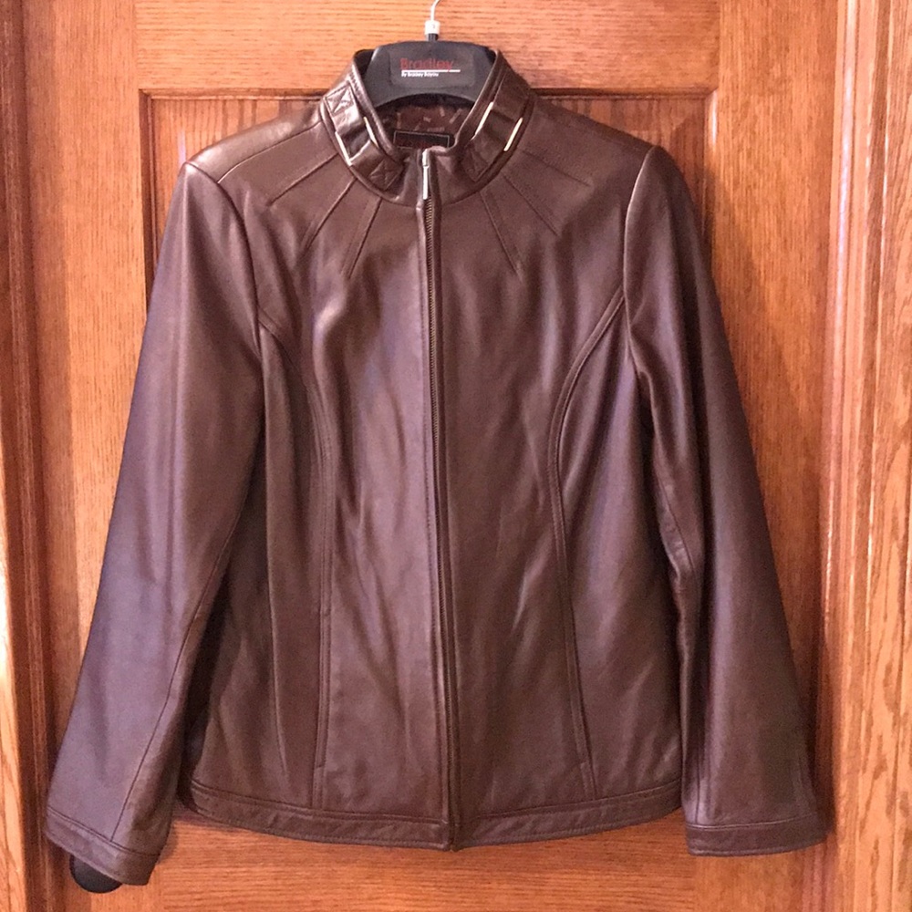 Bradley Bayou Leather Jacket in Brown - Size Small